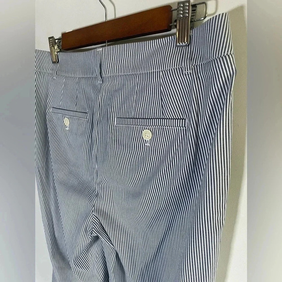 NWT Talbots "Chelsea" Blue & White Striped‎ Capris Pants Size 4 NEW 0071 - Picture 4 of 10